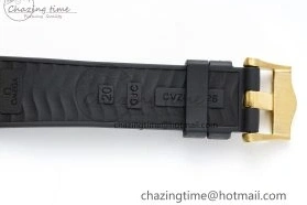 0327 TimelessDesign Speedmaster Moonwatch in Moonshine Gold YG RMF Best Edition YG Dial on Black Rubber Strap Manual Chrono 7834